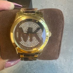 Michael Kors Watch Gold/Tortoise w/ Rhinestones (Women)